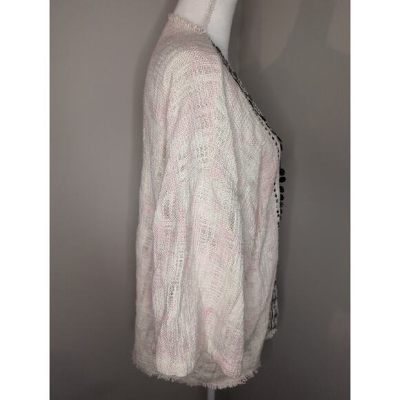 Beautiful Stories Anthropologie contemporary boho tweed beaded cardigan - Picture 5 of 10